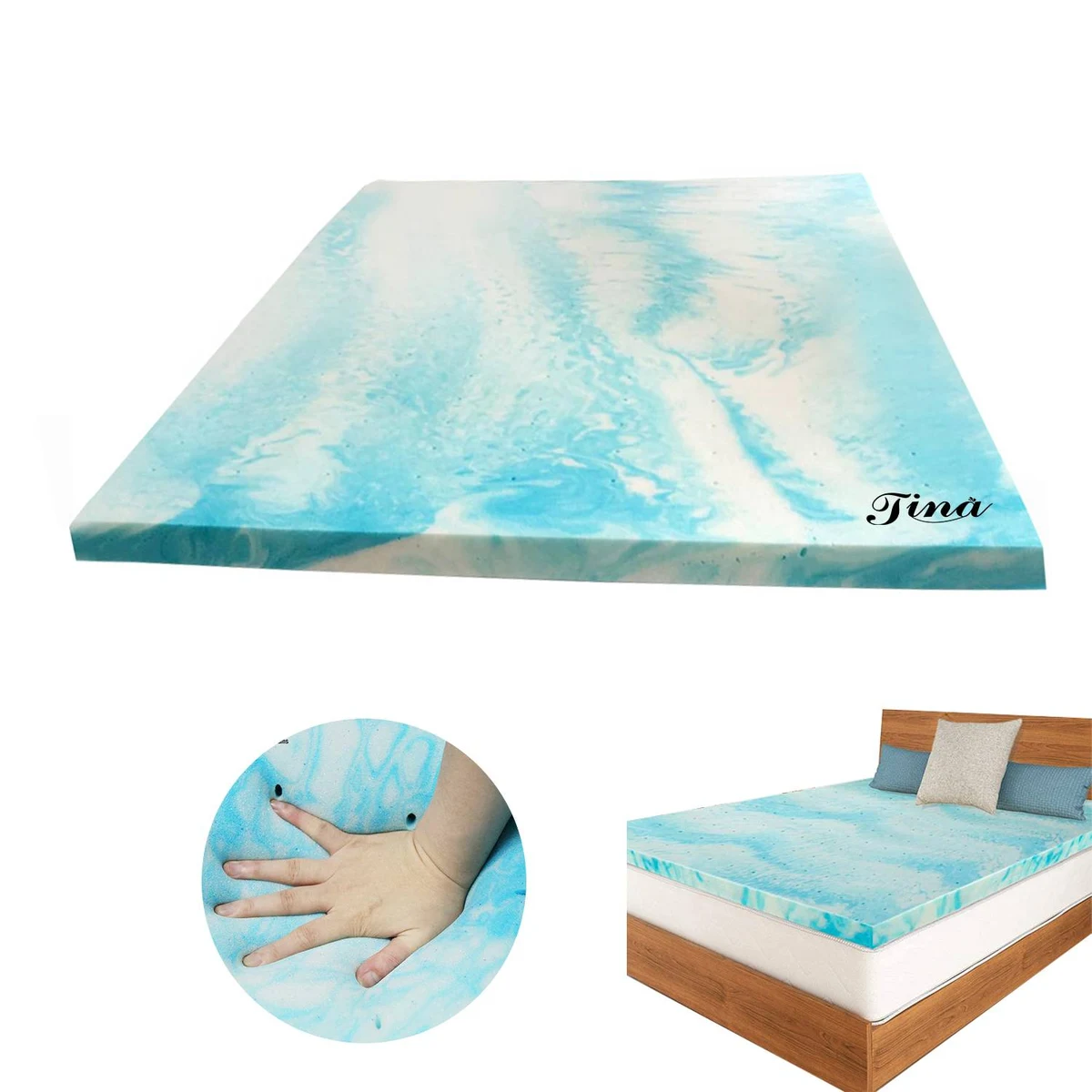 Gel Infused Memory Foam Mattress Topper 1