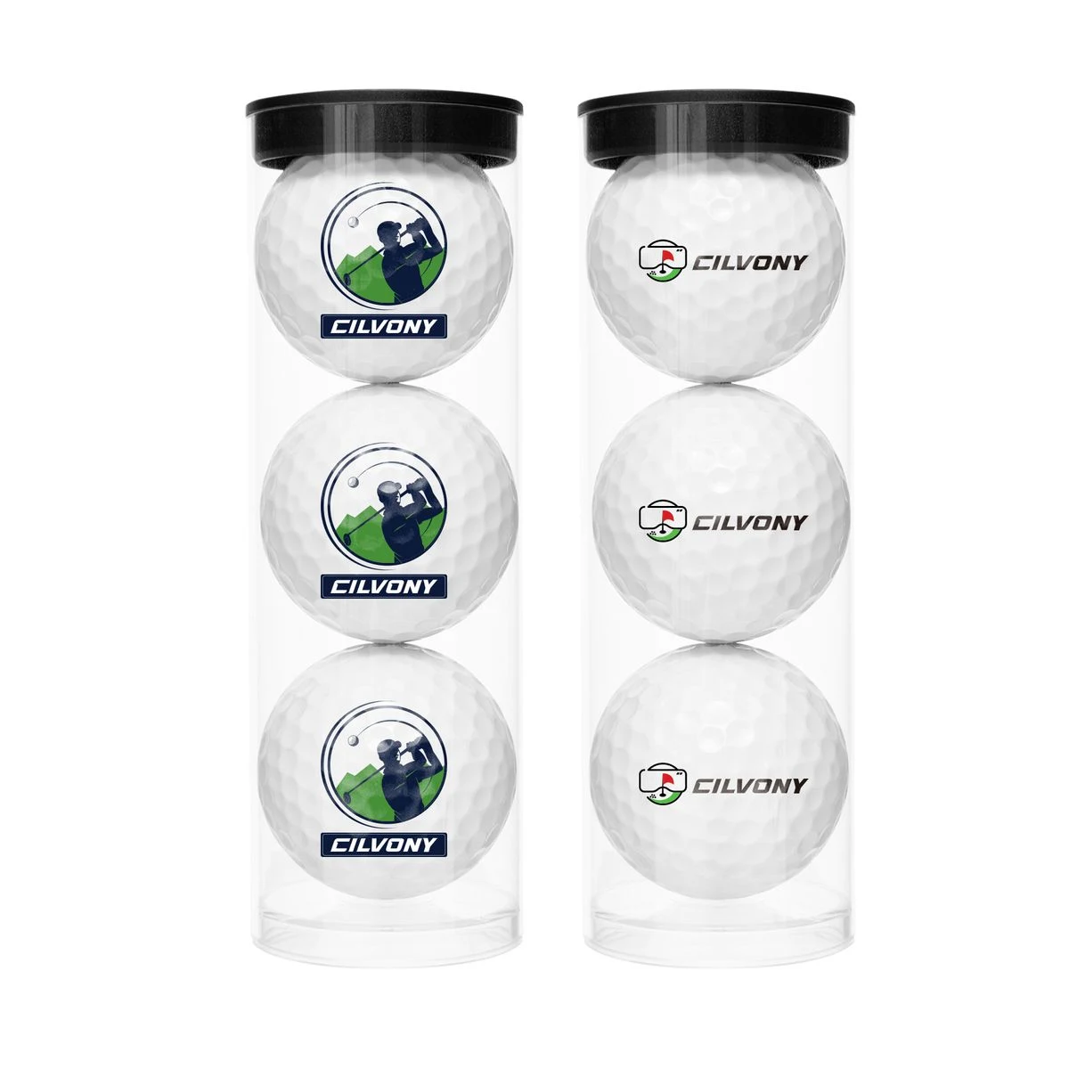 3-Pack Practice Golf Balls w/ Clear Tube 1