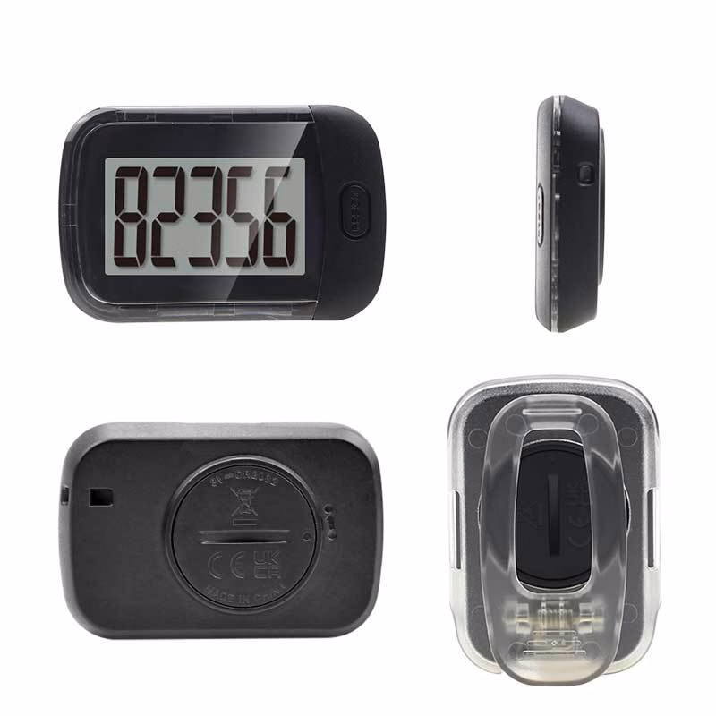 3D Pedometer Step Tracker with Removable Clip & Lanyard