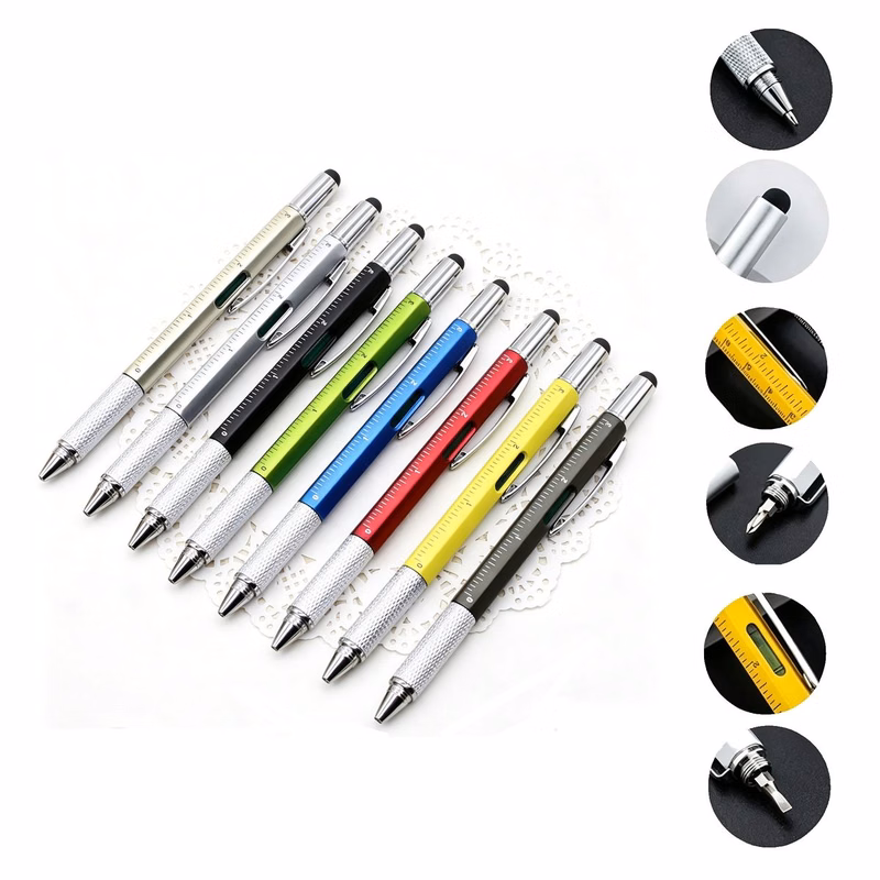 6 In 1 Utility Multi Tool Pen With Custom Logo