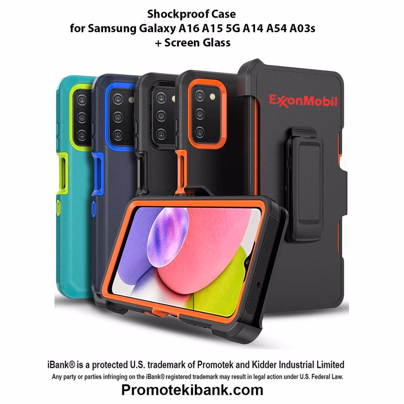 iBank ® Galaxy Shockproof Case + Belt Clip + Screen Glass