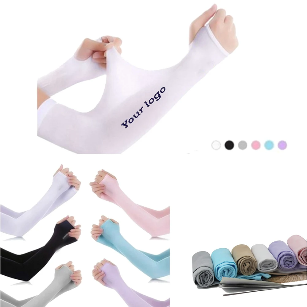 Custom Ice Silk UV Protection Cooling Arm Sleeves 1