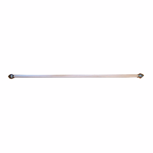 50" Wood Crossbar with Gold Plastic Acorn Ends