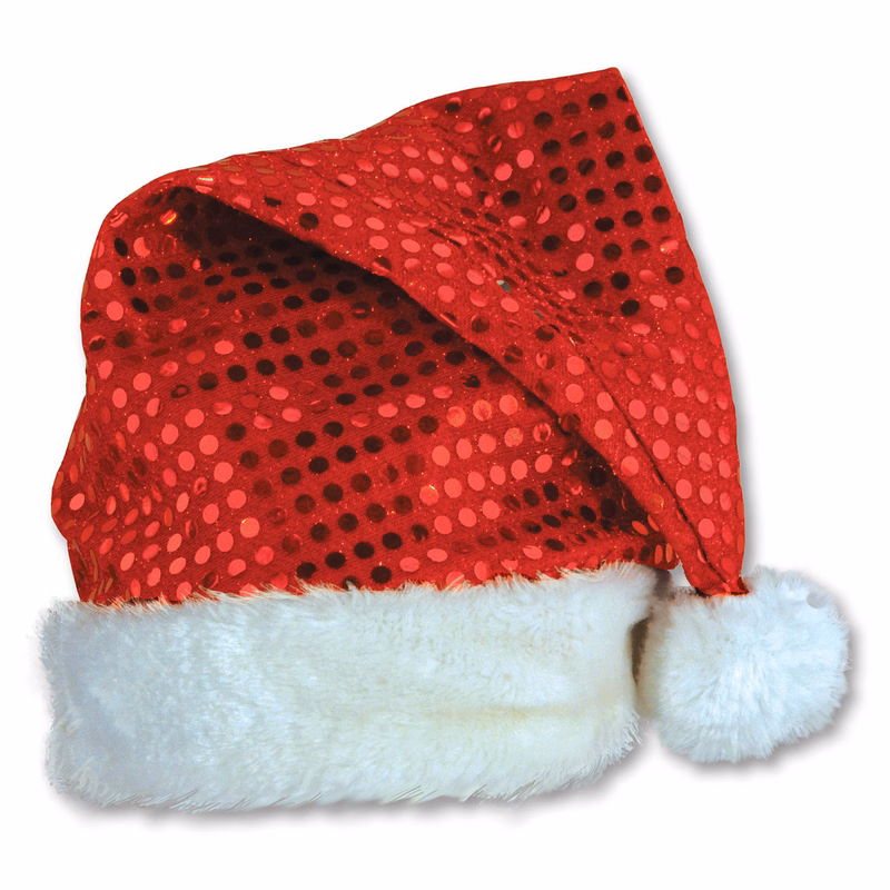 Sequin Sheen Santa Hat