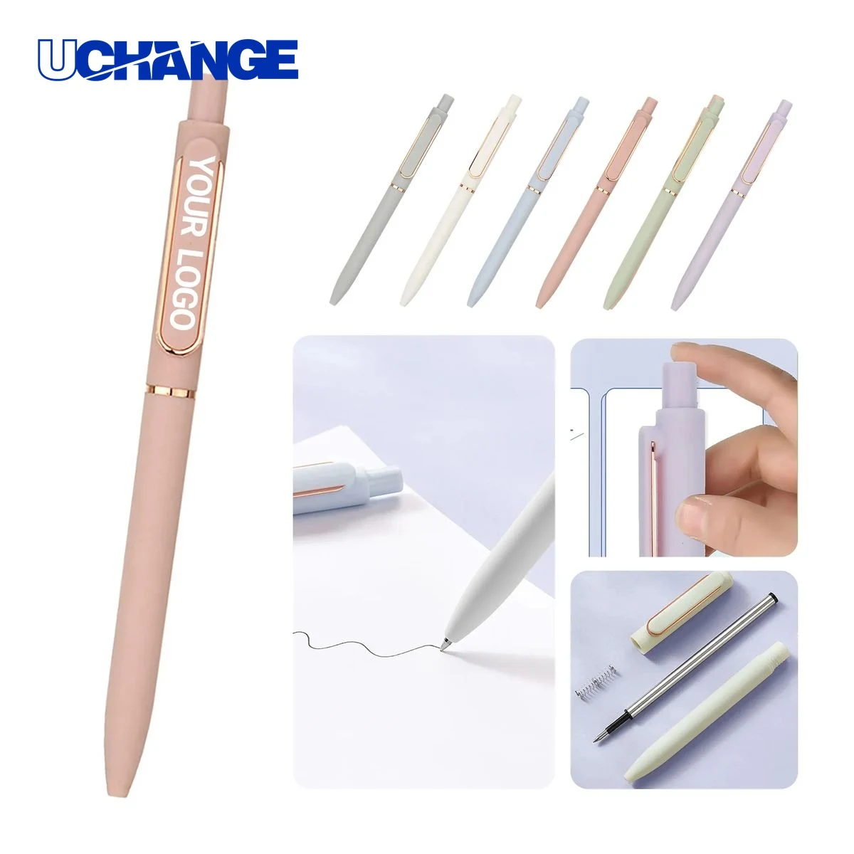 Morandi Click-Action Bullet Pen 0.5mm with Soft Grip Tool 1