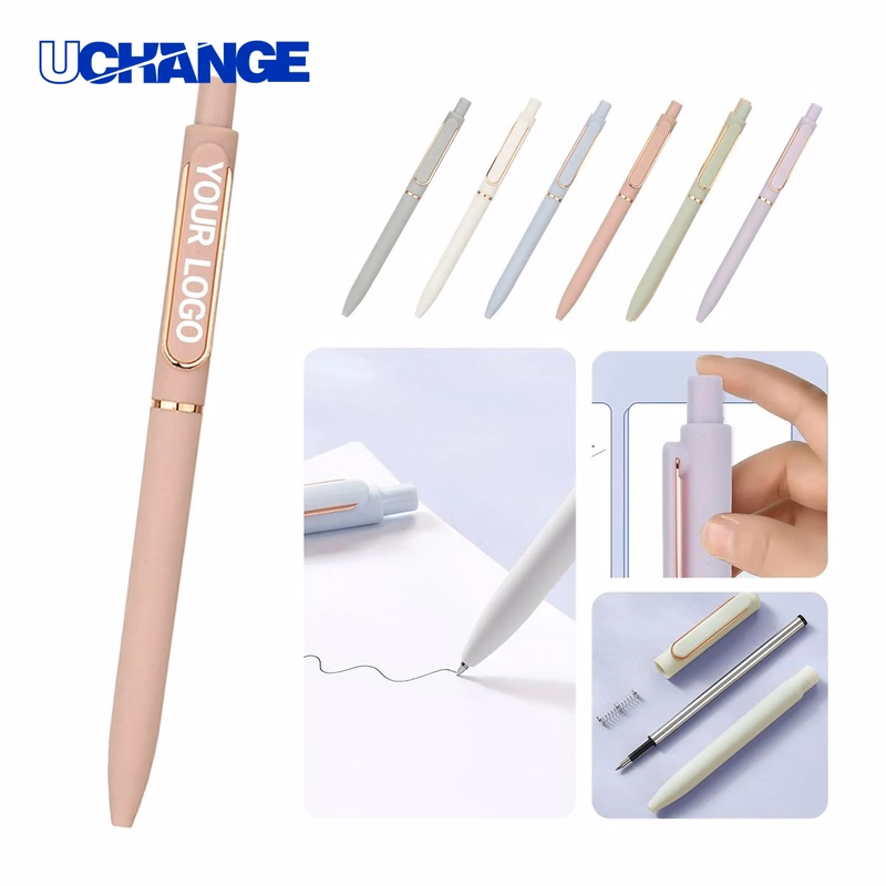 Morandi Click-Action Bullet Pen 0.5mm with Soft Grip Tool