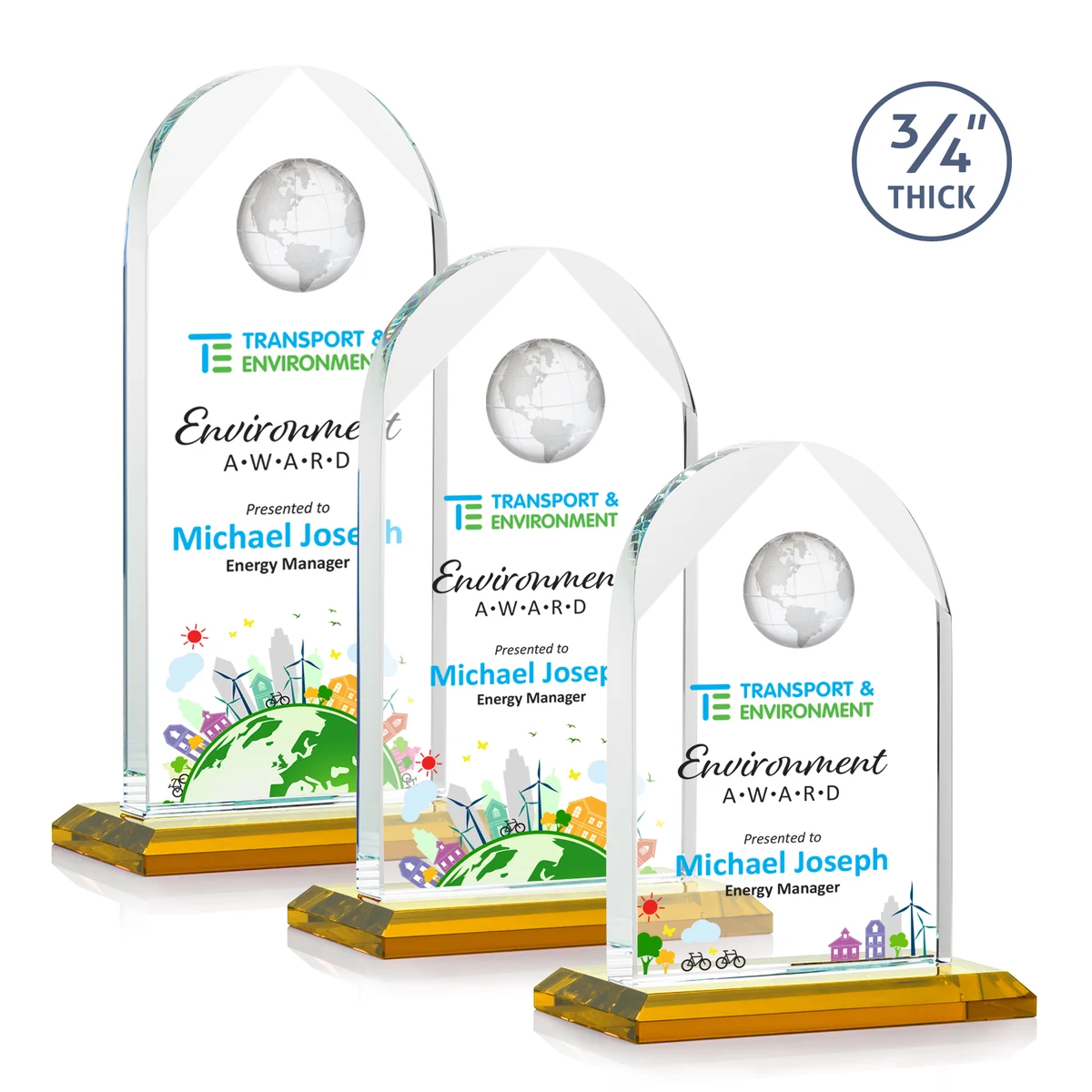 Blake Globe VividPrint™ Award - Amber 1