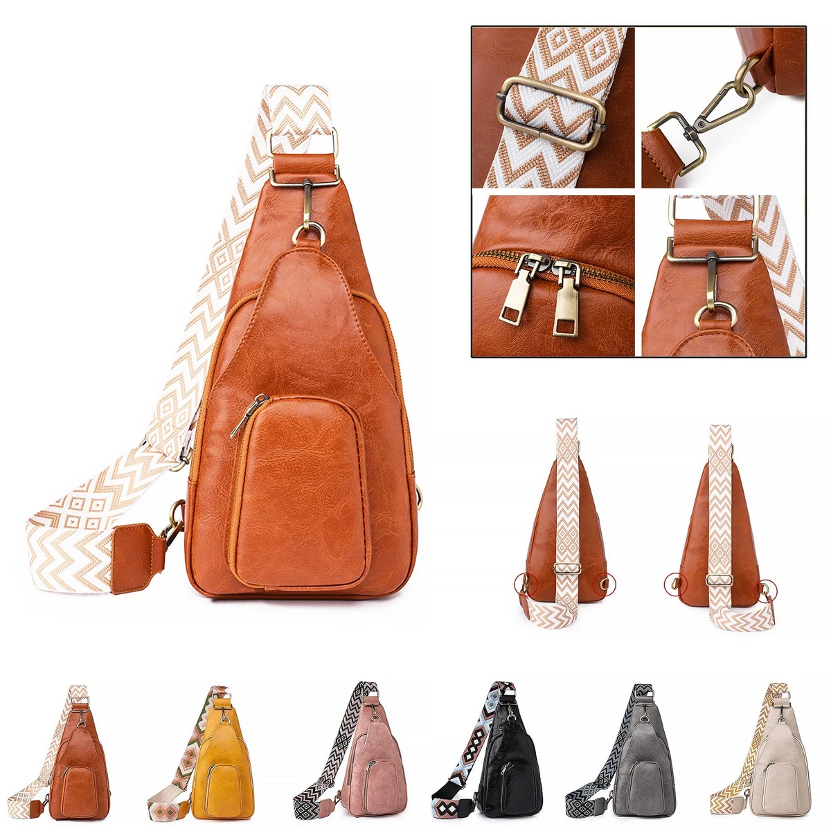 Soft Leather Vintage Crossbody Bag 1