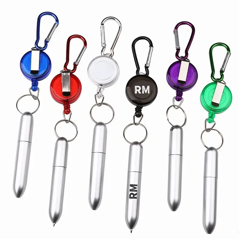 Portable Ballpoint Pen With Carabiner 1