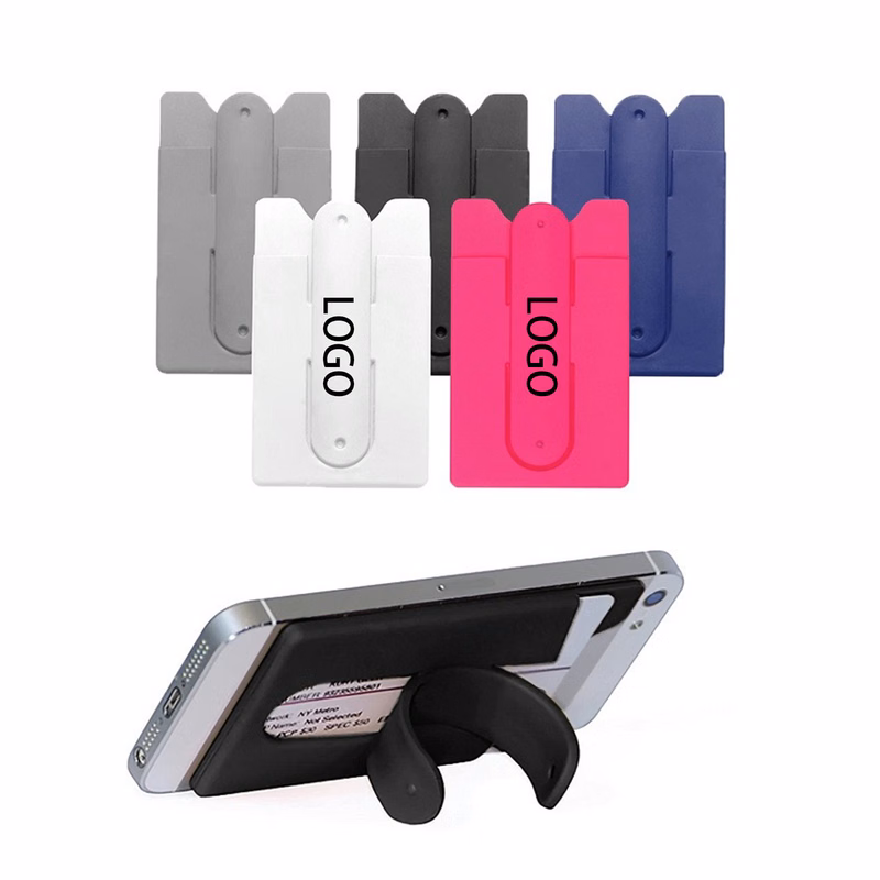 U-Shaped Silicone Phone Back Stick Card Sleeve