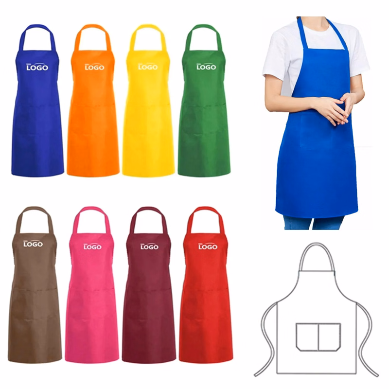 Plain Kitchen Cooking Bib Apron