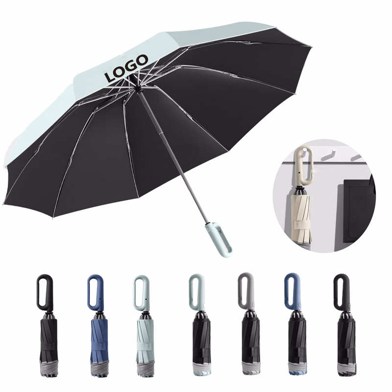 Full Auto 23Inch 10-Rib Reverse Fold Aluminum Buckle Umbrella