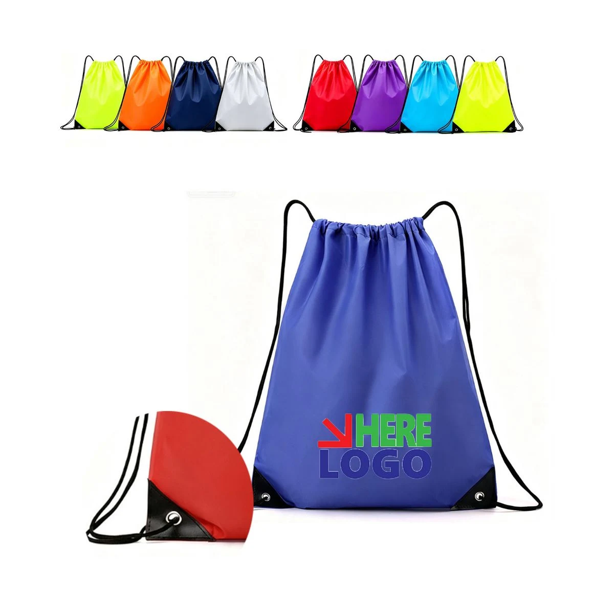Oxford Cloth Drawstring Backpack With Large Capacity 1