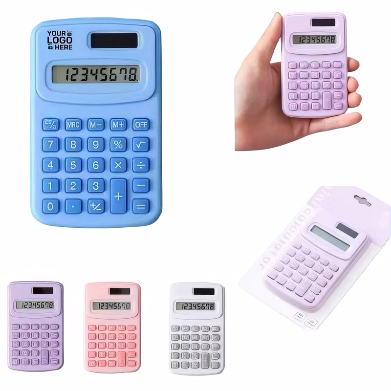 Small Digital Desktop Calculator With 8 Digits LCD Display