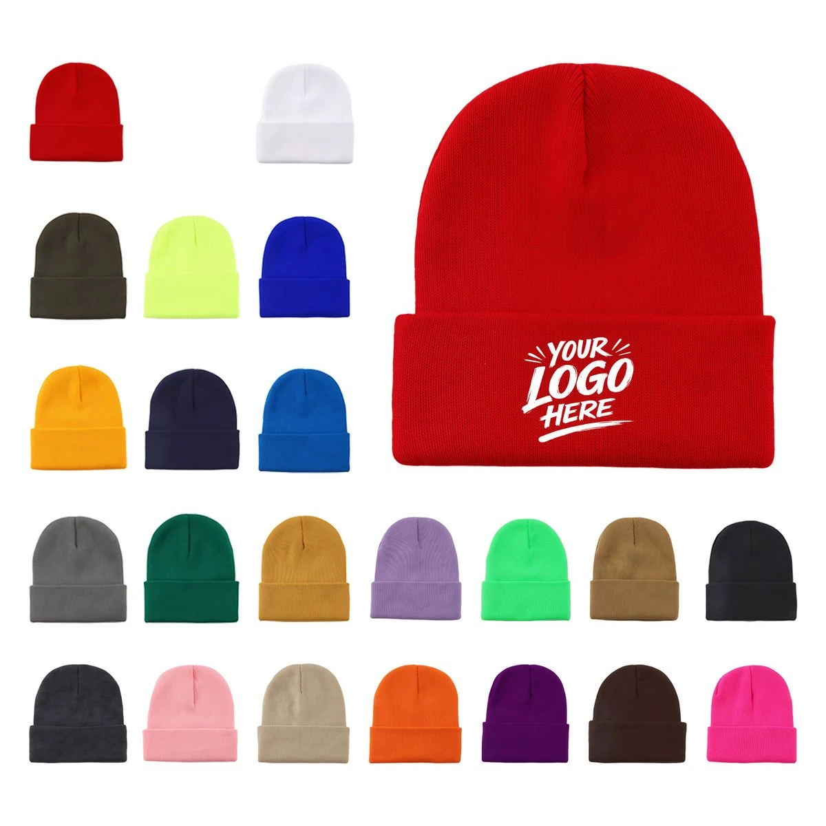 Classic Knit Beanie Cuffed Winter Warm Acrylic Hat 1
