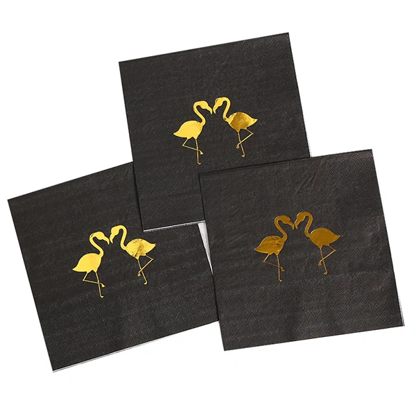 2-Ply Black Cocktail Beverage Napkins 1