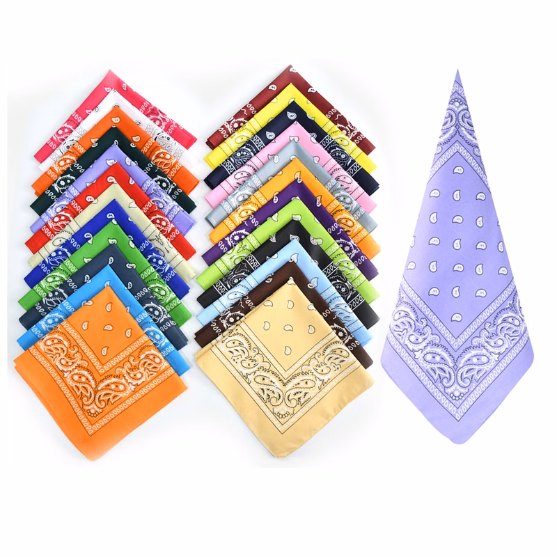 21" Custom Soft Polyester Square Bandannas
