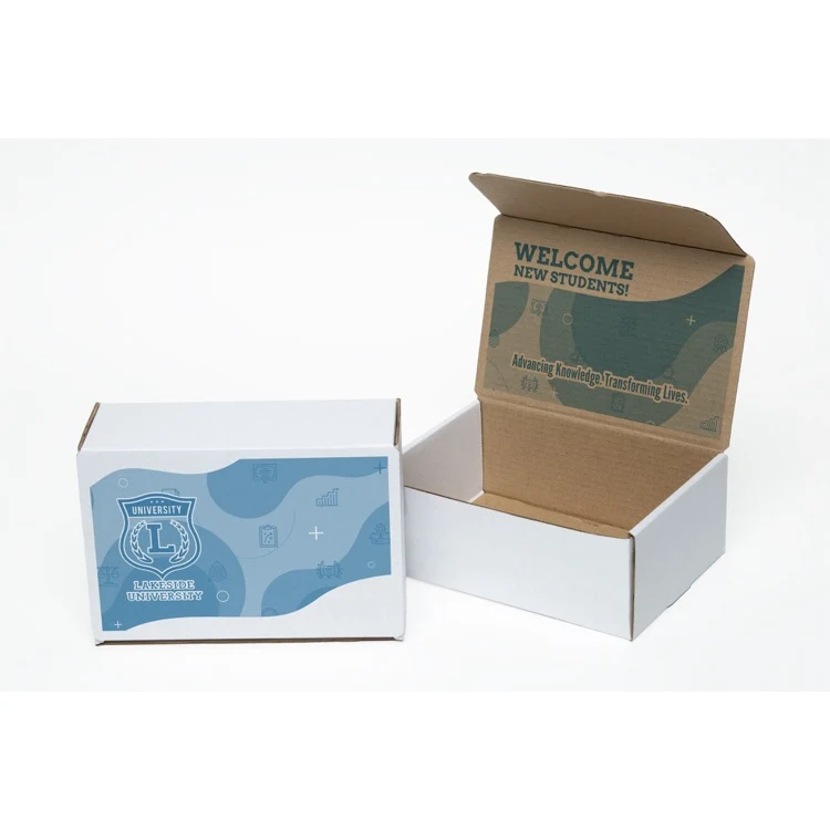 One Color White Display Mailer Box w/2 Sided Imprint (10" x 7" x 4") 1
