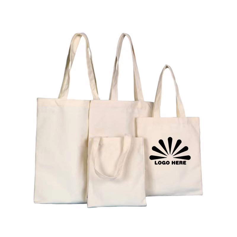 Blank Canvas Handbag With Customizable Logo