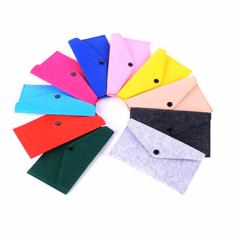 Non Woven Felt Pencil Case With Button