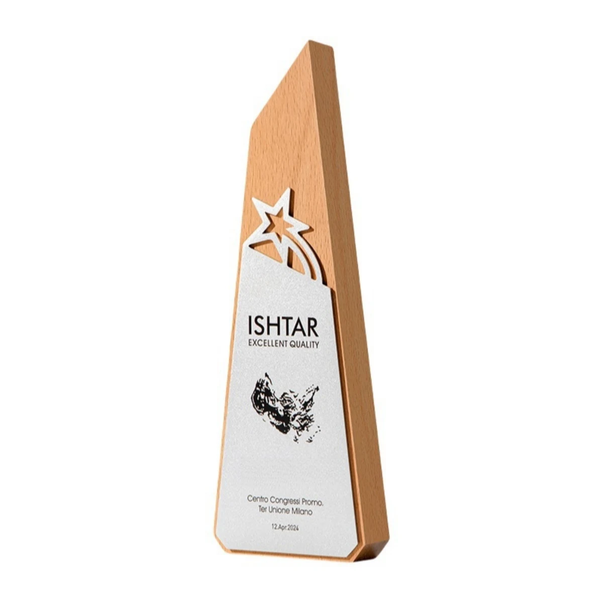 Five-Pointed Star Wooden Trophy 1