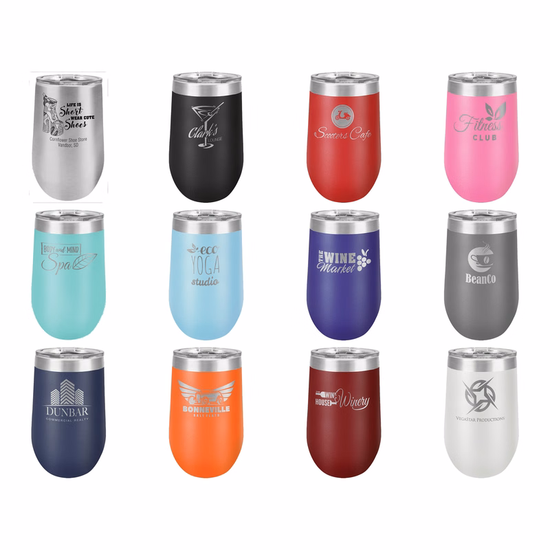 Polar Camel 16 oz. Vacuum Insulated Stemless Tumbler with Clear Lid