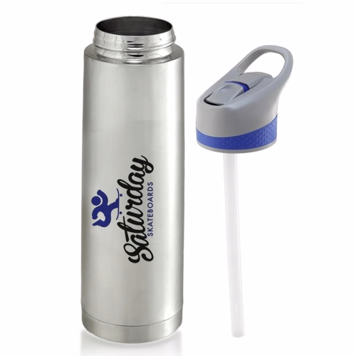 18 oz Stainless Vacuum Bottles w/ Straw