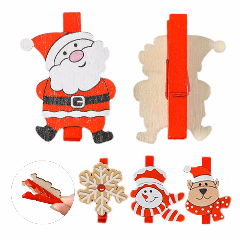 Creative Christmas Wooden Cartoon Clothespins