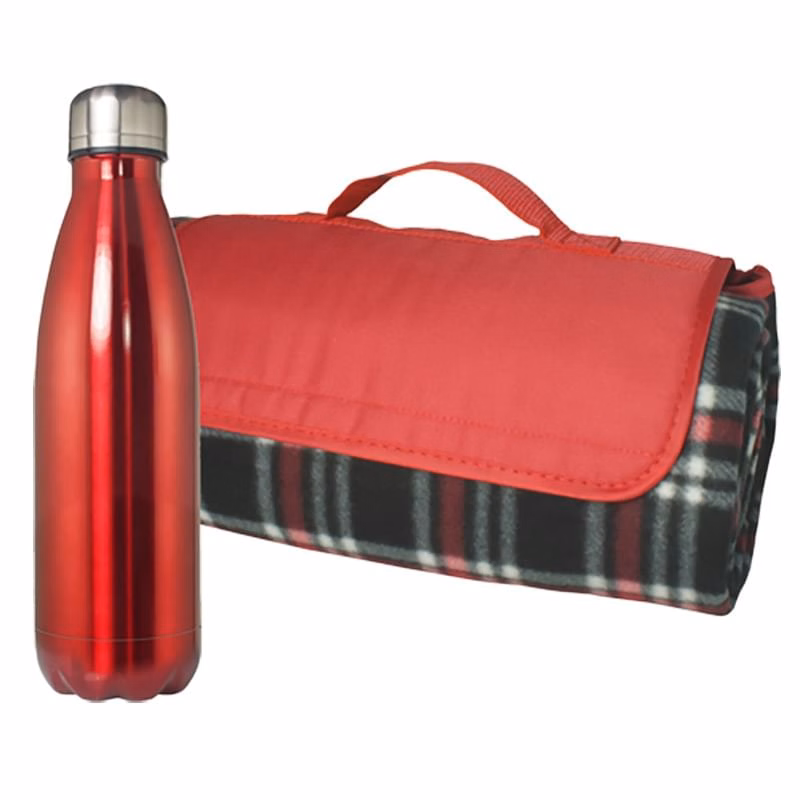 Picnic Blanket and Bottle Set