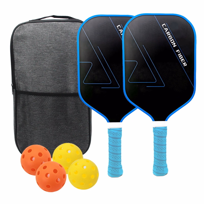 Fiberglass Pickleball Paddle and Ball Set with Carry Bag