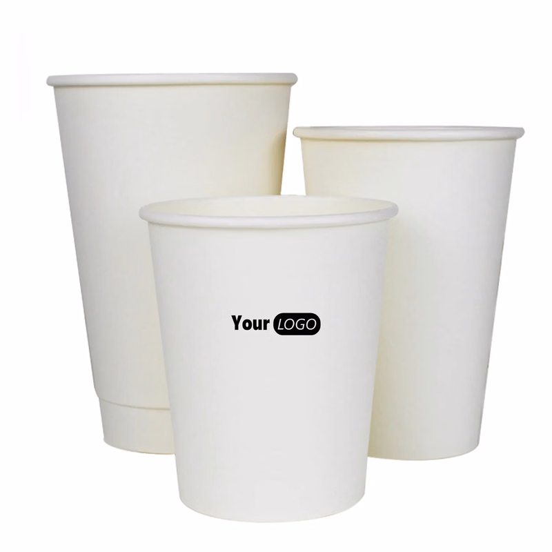 Paper Plain White Thickened Disposable Coffee Cup