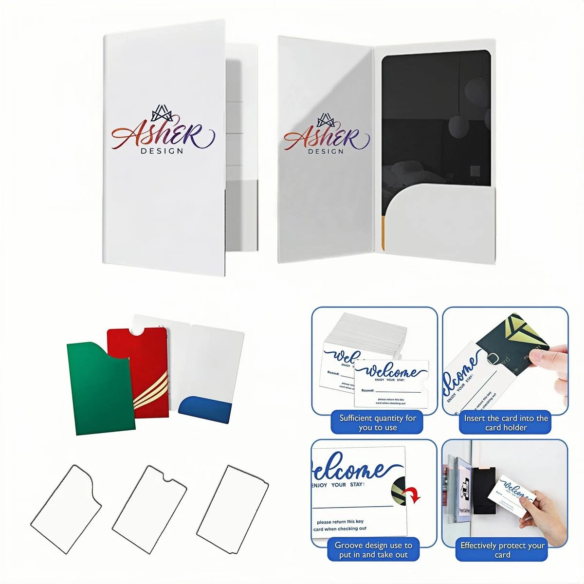 Premium Single-Coated Art Paper Hotel Card Pouch 1