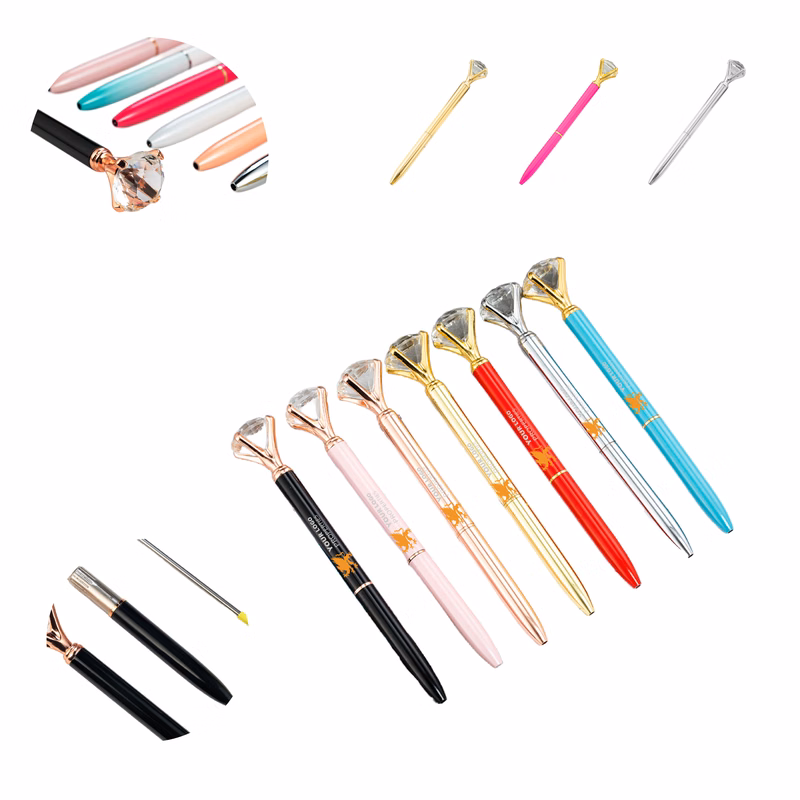 MOQ 100 Crystal Diamond Ballpoint Pen Smooth Ink Flow