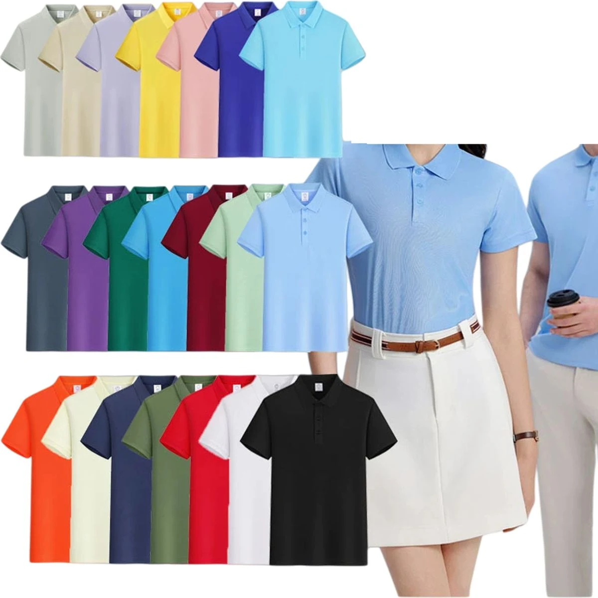 Tennis-style Collared Short-Sleeve Shirt 1