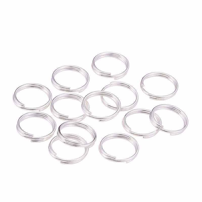 200PCS DIY Double Loop Metal Key Split Rings