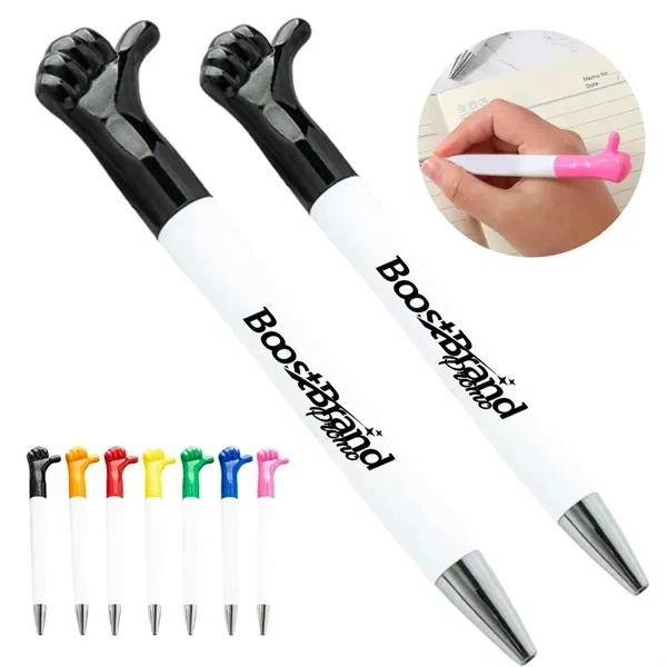 Custom Thumbs Up Click-Action Pen with Smooth Writing — Employee Recognition Gift 1