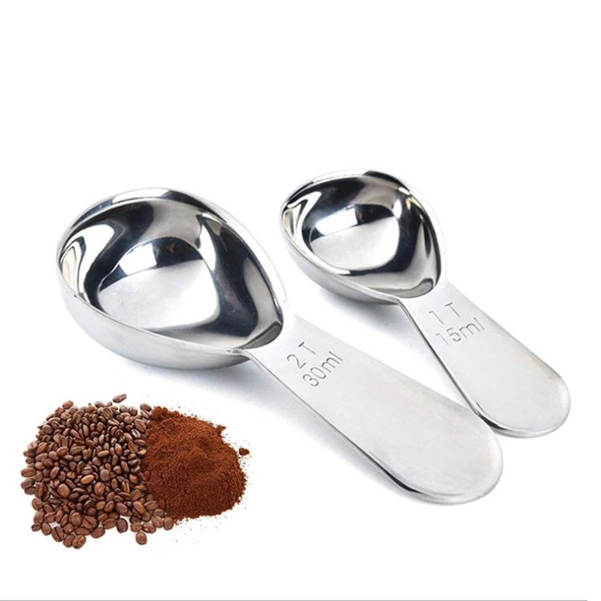 Stainless Steel Measuring Spoons 2 Pcs 1