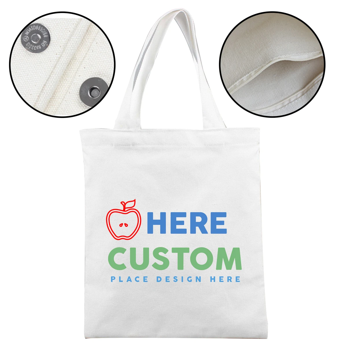 Eco-Friendly Cotton Canvas Grocery Tote Bag, custom tote bag with logo imprint 1