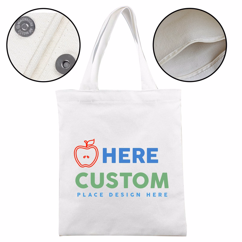 Eco-Friendly Cotton Canvas Grocery Tote Bag