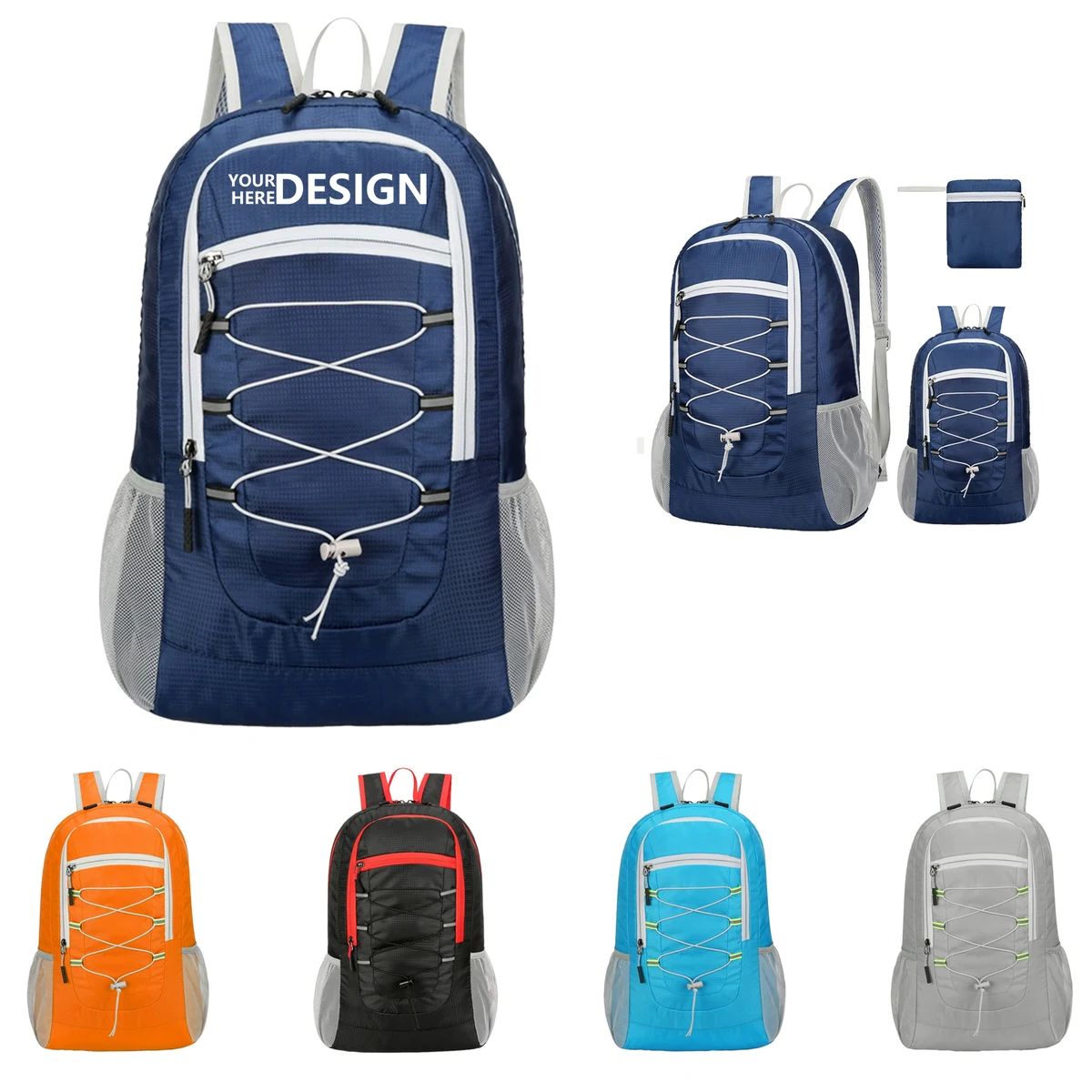 Large Capacity Foldable Backpack with Multiple Features 1