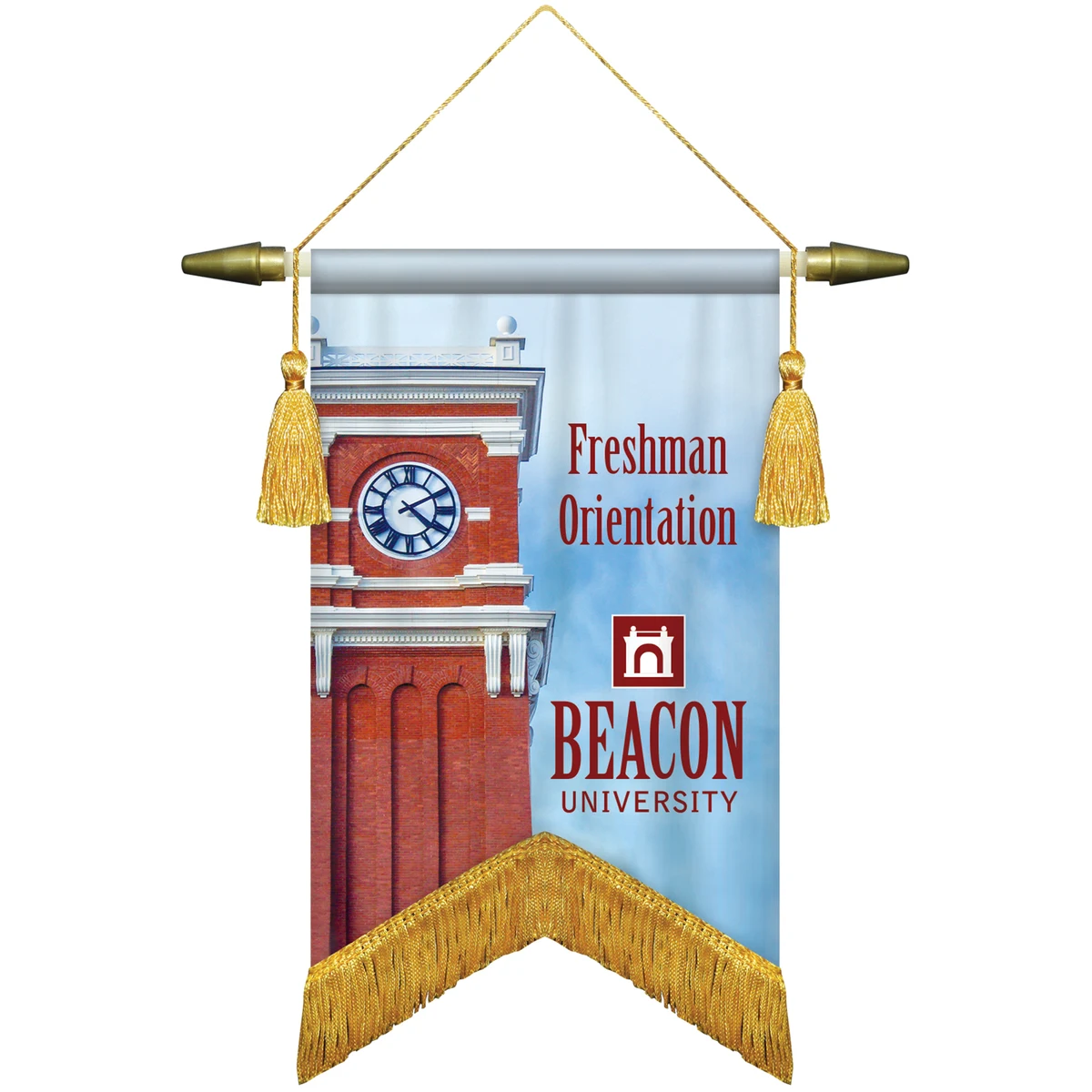 7" x 10" Podium Banner, Angle Cut / with Fringe 1