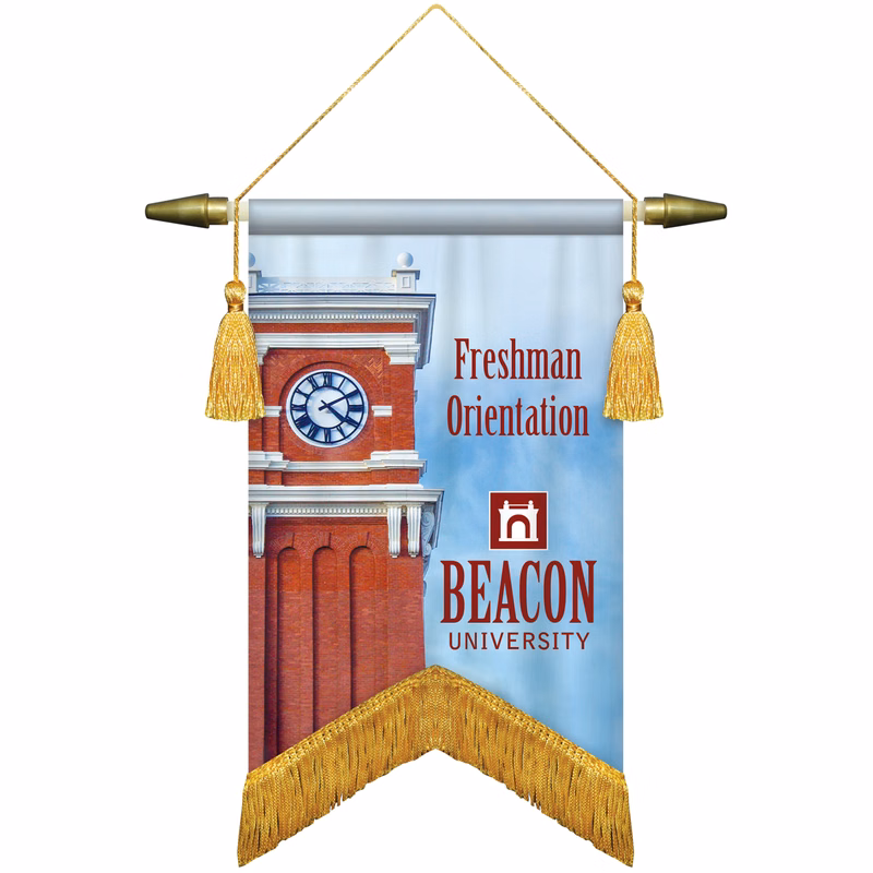 7" x 10" Podium Banner, Angle Cut / with Fringe