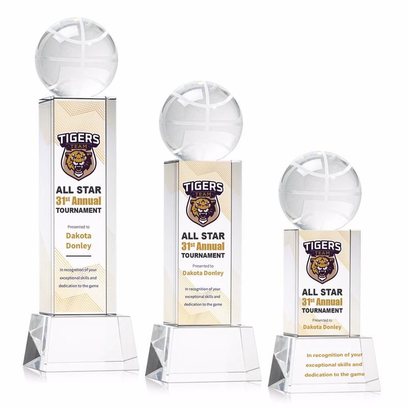 Basketball VividPrint™ Award on Belcroft - Clear