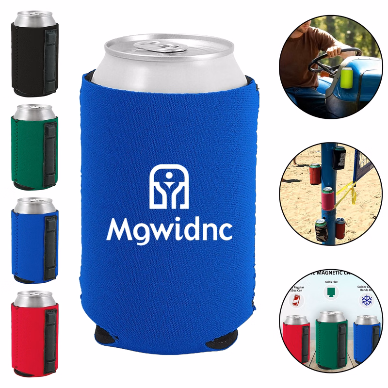Magnetic Neoprene Beverage Holder for Cans and Travel Mugs
