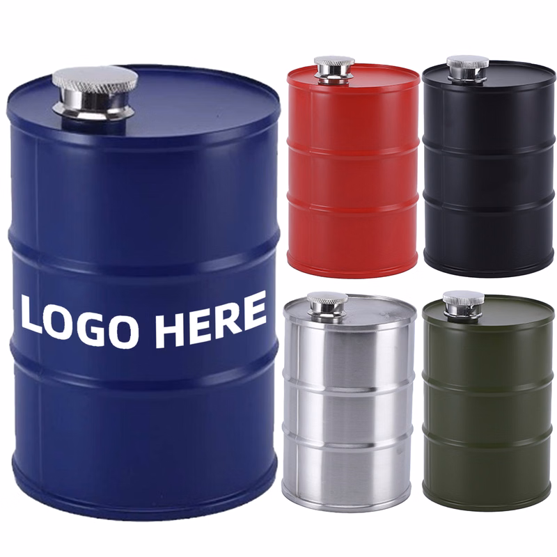 25oz Stainless Steel Oil Drum Wine Flask