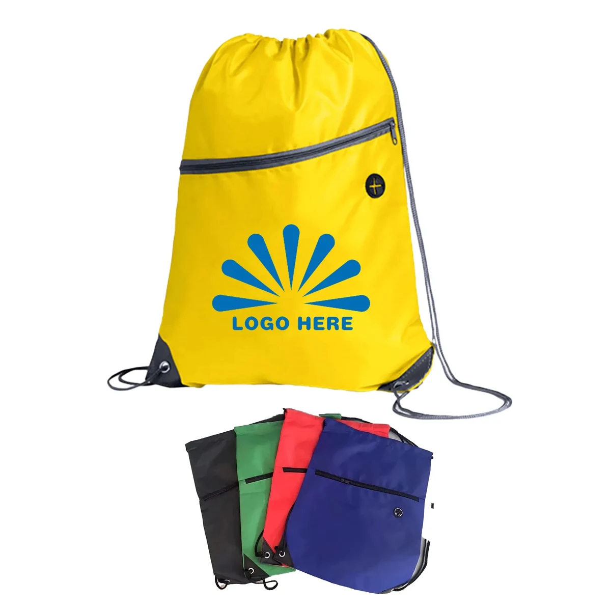 Drawstring Sports Pack with Front Zipper 1
