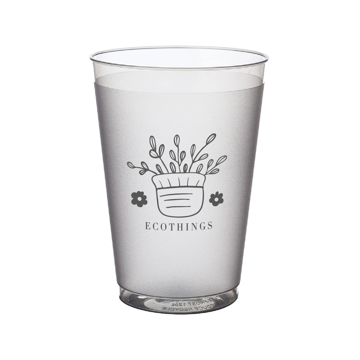 12 oz. Frosted Plastic Stadium Cup (1 Color Imprint) 1