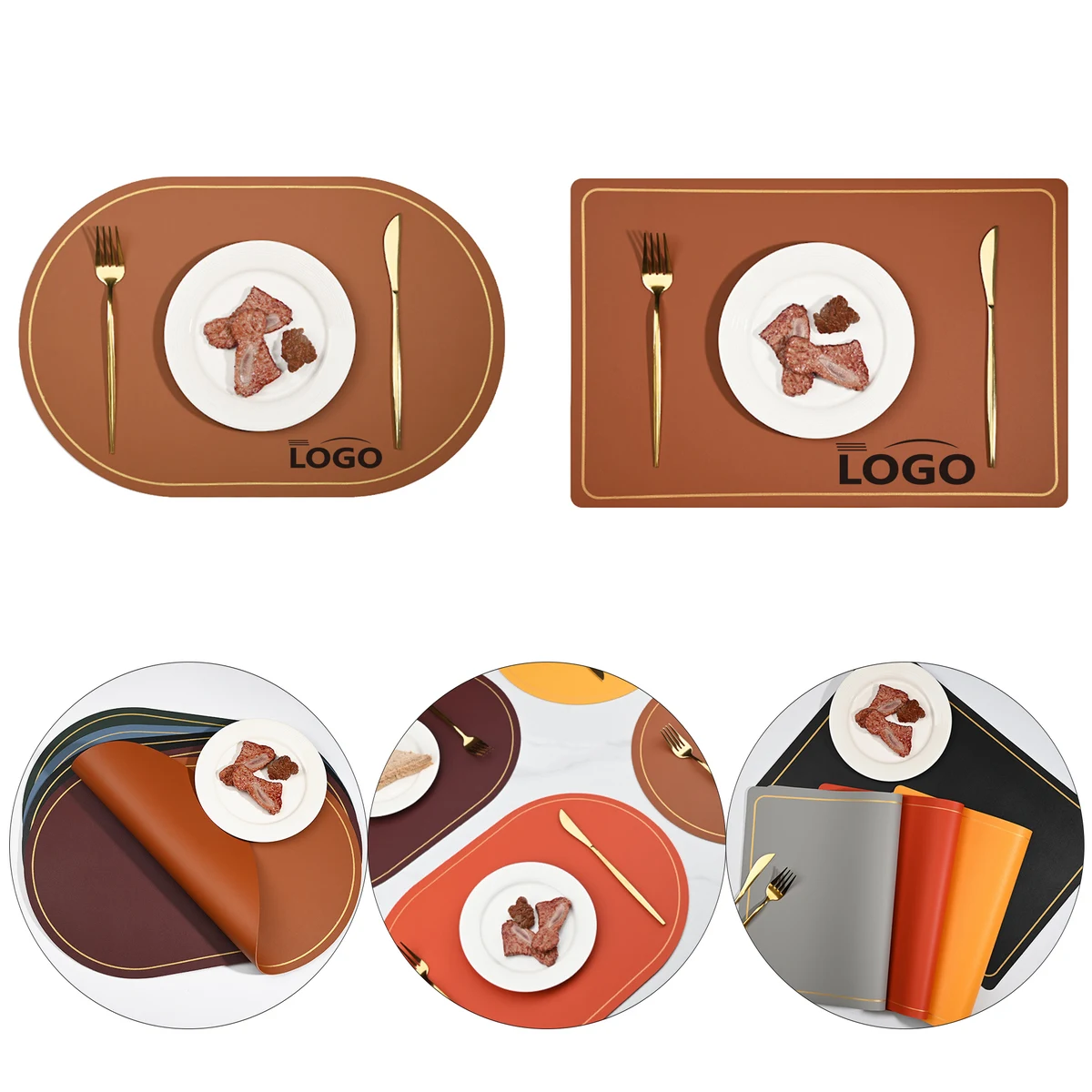 Leather Place Mat Dining 1
