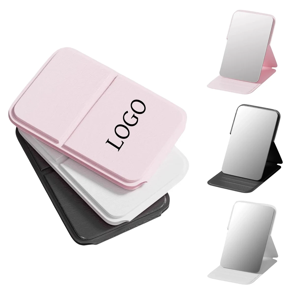 Gift Portable Folding Leather Mirror 1