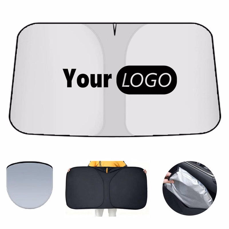 Titanium Silver Coated Fabric Car Windshield Sun Shade